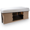 Trustmade Hard Shell Rooftop Tent 2mins Setup 100% Waterproof 50mm Mattress for Camping 2-3 Person Pick Up Available White + Beige