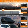 Wildnest Pioneer HD Rooftop Tent Hard Shell with USB Outlet, Winter Thermal Liner, Summer Side Awning&Luggage Racks for 4 Season Camping for Truck Jeep SUV Van Trailer