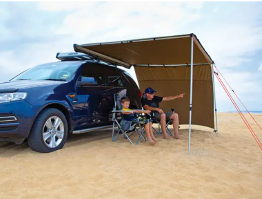 How to use the car side awning?