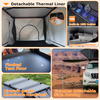 Wildnest Pioneer HD Rooftop Tent Hard Shell with USB Outlet, Winter Thermal Liner, Summer Side Awning&Luggage Racks for 4 Season Camping for Truck Jeep SUV Van Trailer